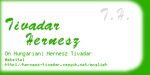 tivadar hernesz business card